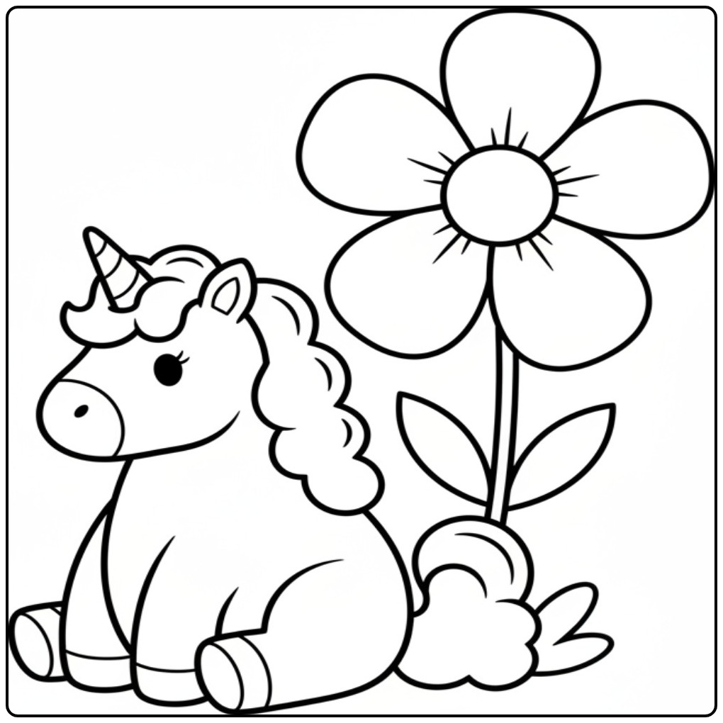 Desenho de unicornio para colorir, pura magia!