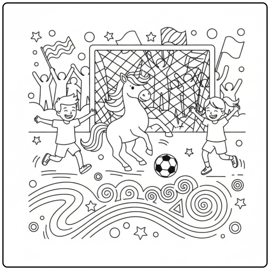 Unicórnio no jogo! Imagem unicornio para colorir divertida.